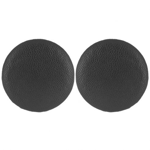 Σκουλαρίκια με κλίπ από δερματίνη, μήκους 4cm, σε χρώμα μαύρο.