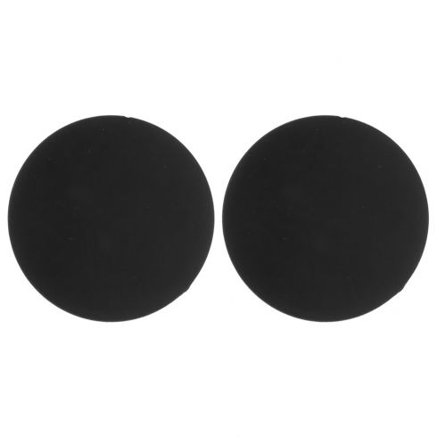 Σκουλαρίκια καρφωτά στρoγγυλά από ρητίνη διαμέτρου 3,5cm σε χρώμα μαύρο