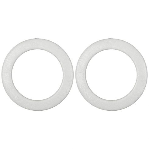 Σκουλαρίκια κρίκος ,από δερματίνη, τρυπητά,διαμέτρου 60mm, σε χρώμα λευκό