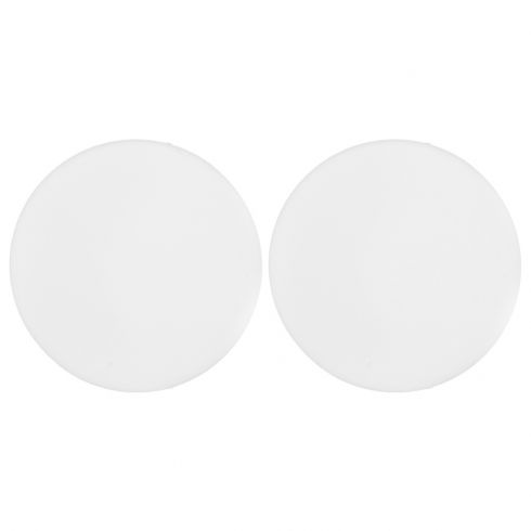 Σκουλαρίκια καρφωτά στρoγγυλά από ρητίνη διαμέτρου 3,5cm σε χρώμα λευκό