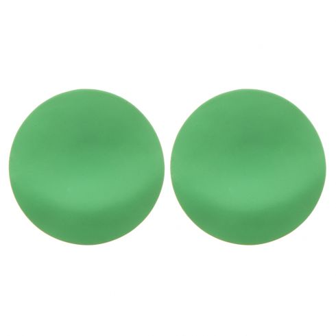 Σκουλαρίκια τρυπητά,κυμματιστό σχέδιο,διαμέτρου 50mm,σε χρώμα πράσινο