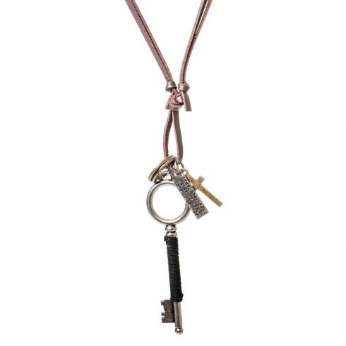 Μενταγιόν με ντυμένο μεταλλικό κλειδί & μεταλλικά στοιχεία