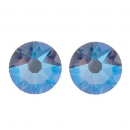 Ασημένια  σκουλαρίκια  με κρυσταλλάκι 5mm  σε χρώμα γαλάζιο