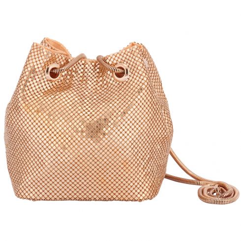 Τσάντα- πουγκί από μεταλλικό πλέγμα (15cm x 16cm) σε χρώμα χρυσό.