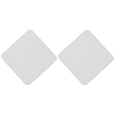 Σκουλαρίκια καρφωτά ρόμβος (3X3cm) από ρητίνη σε χρώμα λευκό