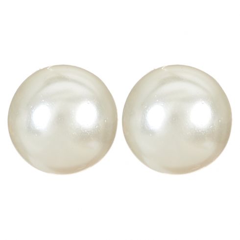 Σκουλαρίκια με  λευκή πέρλα 8mm
