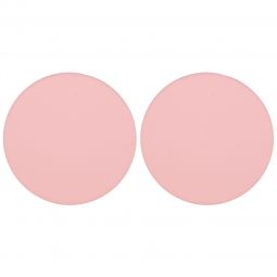 Σκουλαρίκια καρφωτά στρoγγυλά από ρητίνη διαμέτρου 3,5cm σε χρώμα ρόζ