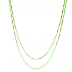 Κολιέ με χάνδρες γυάλινες και ρητίνης(144cm), σε χρώμα πράσινο