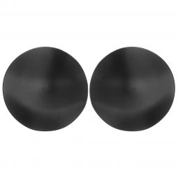 Σκουλαρίκια καρφωτά μεταλλικός κυματιστός δίσκος, διαμέτρου 5cm, σε χρώμα μαύρο.