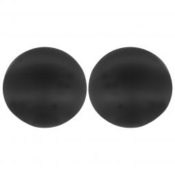 Σκουλαρίκια καρφωτά μεταλλικός κυματιστός δίσκος, διαμέτρου 4cm, σε χρώμα μαύρο.