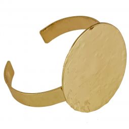Βραχιόλι χειροποιήτο σφυρήλατο ανοιγόμενο σε χρώμα χρυσό