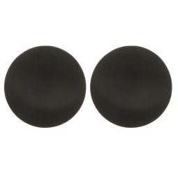 Σκουλαρίκια τρυπητά,κυμματιστό σχέδιο,διαμέτρου 50mm,σε χρώμα μαύρο